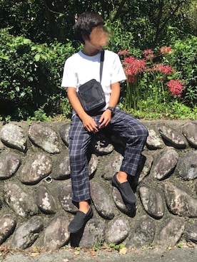 「タータンチェック」｜「アイテム（アナログ腕時計）」を使った、どはさん（メンズ・167cm）の秋コーディネート