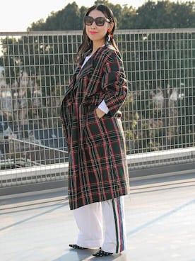 「ASTRAET（アストラット）のアイテム（ジャケット/アウター）」を使った、枝松 眞樹子さん（レディース・162cm）の冬コーディネート