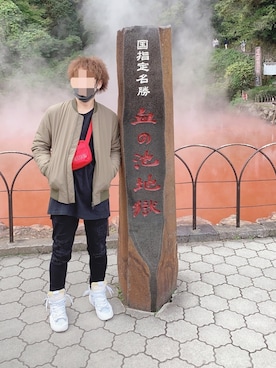 「NANO universe（ナノユニバース）のアイテム（MA-1）」を使った、こにたんさん（メンズ・173cm）の秋コーディネート