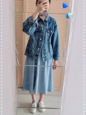 「蓝色系」｜兔几さん（レディース・162cm）の春コーディネート