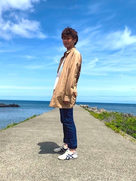 「Onitsuka Tiger（オニツカタイガー）のアイテム（スリッポン）」を使った、Tatsuyaさん（メンズ・179cm）の春コーディネート