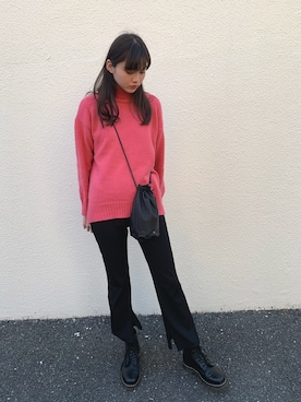 「MONKEY TIME（モンキータイム）のアイテム（バッグ）」を使った、rumikaさん（レディース・172cm）の春コーディネート