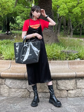 「アイテム（ブレスレット）」を使った、rumikaさん（レディース・172cm）の夏コーディネート