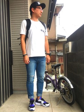 Mhl 17 Logo Tee Tシャツ を使ったメンズ人気ファッションコーディネート Wear