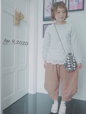 「Gozo（ゴソ）のアイテム」を使った、Ting 2 🇹🇼 Taiwanさん（レディース・156cm）の春コーディネート