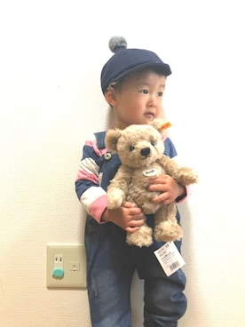 「1歳5ヶ月」｜「アイテム（オールインワン・サロペット）」を使った、Nao43さん（キッズ・80cm）の冬コーディネート