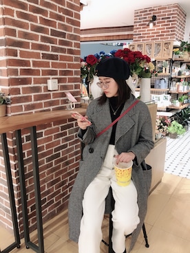 「帽子好き！」｜サイさん（レディース・168cm）の冬コーディネート