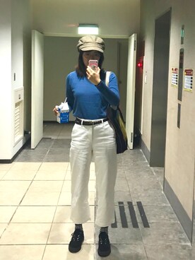 「coen（コーエン）のアイテム（キャスケット）」を使った、サイさん（レディース・168cm）の冬コーディネート