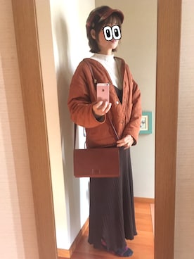 「オレンジトップス」｜かずさん（レディース・159cm）の秋コーディネート