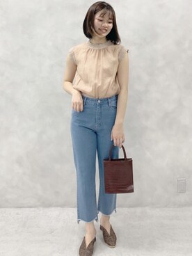 「アパレルスタッフ」｜「アイテム（その他シューズ）」を使った、madomadoさん（レディース・161cm）の春コーディネート
