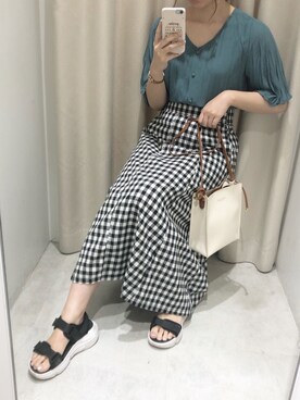 madomadoさん（レディース・161cm）の夏コーディネート