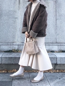 madomadoさん（レディース・161cm）の冬コーディネート