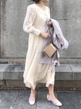 「ジャガード」｜「アイテム（チェスターコート）」を使った、madomadoさん（レディース・161cm）の冬コーディネート
