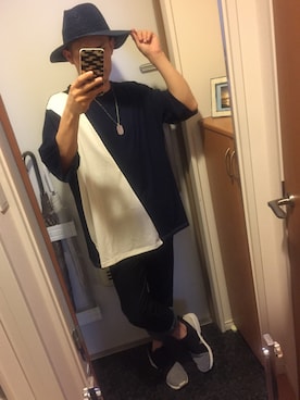 「VANQUISH（ヴァンキッシュ）のアイテム（帽子）」を使った、GoUさん（メンズ・163cm）の春コーディネート