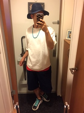 「VANQUISH（ヴァンキッシュ）のアイテム（帽子）」を使った、GoUさん（メンズ・163cm）の秋コーディネート