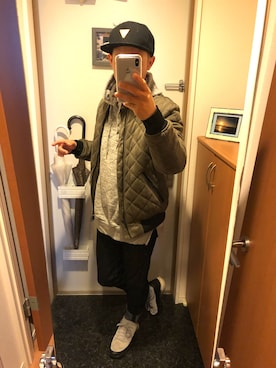 「アイテム（ブルゾン）」を使った、GoUさん（メンズ・163cm・30代）の秋コーディネート