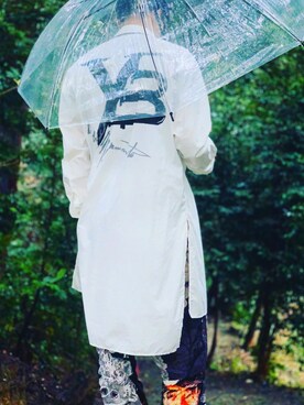 「BLACK Scandal Yohji Yamamoto（ブラックスキャンダルヨウジヤマモト）のアイテム（パンツ）」を使った、ナカノさん（メンズ・178cm）の夏コーディネート