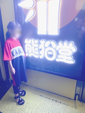 「KANGOL（カンゴール）のアイテム（ワンピース/ドレス）」を使った、ai.u.e.o☺︎さん（キッズ・104cm）の夏コーディネート