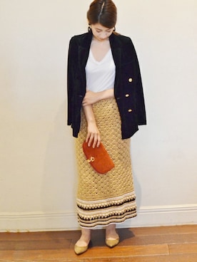 「FIGARO Paris（フィガロパリ）のアイテム」を使った、hikariさん（レディース・166cm）の秋コーディネート