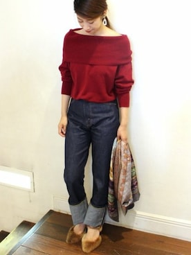「リーバイス701」｜hikariさん（レディース・166cm）の秋コーディネート