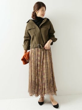 「FIGARO Paris（フィガロパリ）のアイテム」を使った、hikariさん（レディース・166cm）の秋コーディネート