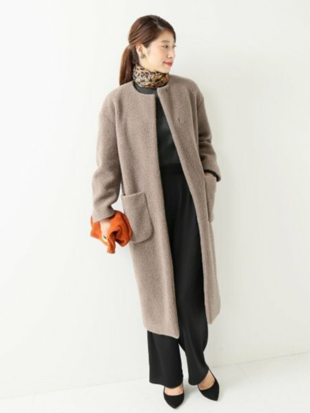 美品✨ヴェルメイユパーイエナ　リバー チェスターコート　ベルト　ウール 予約》カシミヤリバーロングコート（その他ブルゾン／アウター