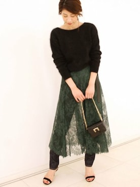 「アンゴラニット」｜hikariさん（レディース・166cm）の秋コーディネート