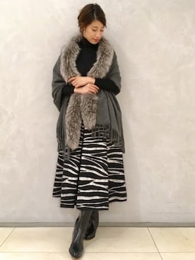 「VERMEIL par iena（ヴェルメイユパーイエナ）のアイテム（スカート）」を使った、hikariさん（レディース・166cm）の冬コーディネート