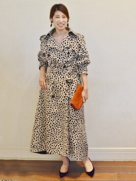 「VERMEIL par iena（ヴェルメイユパーイエナ）のアイテム（トレンチコート）」を使った、hikariさん（レディース・166cm）の冬コーディネート