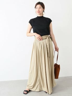 「MAISON BOINET（メゾンボワネ）のアイテム」を使った、hikariさん（レディース・166cm）の夏コーディネート