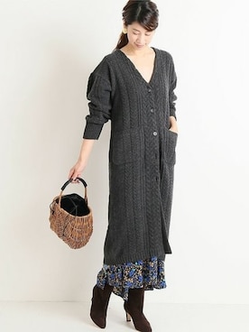「VERMEIL par iena（ヴェルメイユパーイエナ）のアイテム（スカート）」を使った、hikariさん（レディース・166cm）の秋コーディネート
