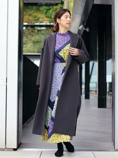 暖色系 良品✨VERMEIL par ienaサイドスリット ベルト付ロングコート