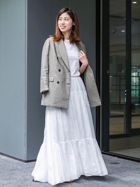 「VERMEIL par iena（ヴェルメイユパーイエナ）のアイテム（スカート）」を使った、hikariさん（レディース・166cm）の夏コーディネート