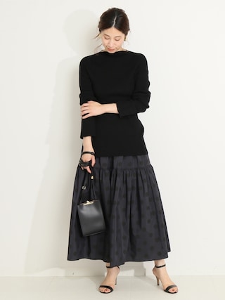 VERMEIL par iena ドットギャザーティアードスカート VERMEIL par iena