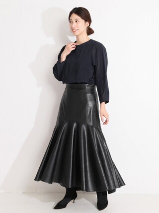 【美品】LACHEMENT(ラシュモン）SKIRT　ウールスカート VERMEIL par iena（ヴェルメイユパーイエナ）の「【LACHEMENT