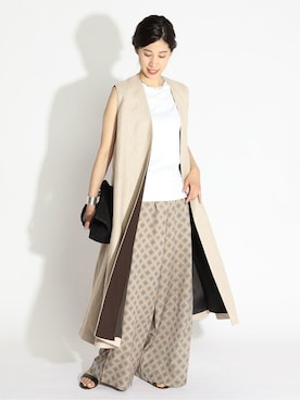 「VERMEIL par iena（ヴェルメイユパーイエナ）のアイテム（その他アウター）」を使った、hikariさん（レディース・166cm）の春コーディネート