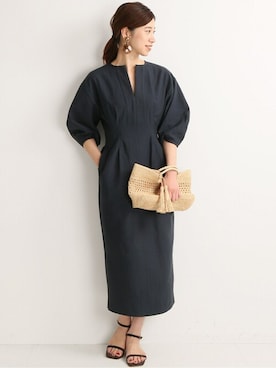 VERMEIL par ienaエアインダブルクロス ウエストシェイプワンピース 楽天市場】【SALE／50%OFF】エアインダブルクロス ウエスト