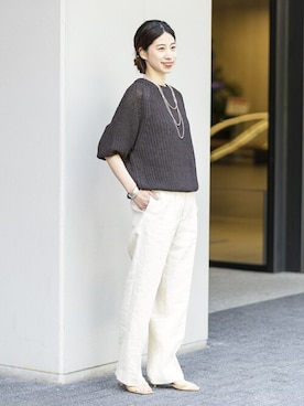 「LAVER（ラバー）のアイテム」を使った、hikariさん（レディース・166cm）の春コーディネート