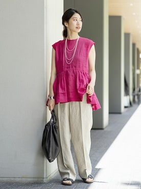 「LAVER（ラバー）のアイテム（アクセサリー）」を使った、hikariさん（レディース・166cm）の春コーディネート