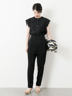 「VERMEIL par iena」｜「アイテム（スラックス）」を使った、hikariさん（レディース・166cm）の春コーディネート