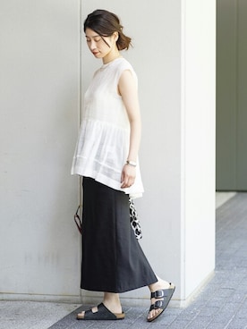 「LAVER（ラバー）のアイテム」を使った、hikariさん（レディース・166cm）の春コーディネート