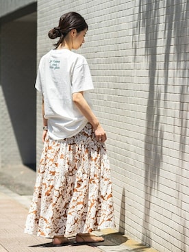 「ボタニカル柄」｜hikariさん（レディース・166cm）の春コーディネート