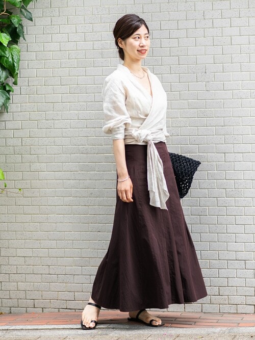 【新品タグ付】VERMEIL par iena 麻カシュクールブラウス VERMEIL par iena（ヴェルメイユパーイエナ）の「麻カシュクール