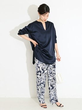 「VERMEIL par iena（ヴェルメイユパーイエナ）の【SYMPATHY OF SOUL/シンパシーオブソウル】LABO Circle Ring（シルバー）（リング）」を使った、hikariさん（レディース・166cm）の夏コーディネート