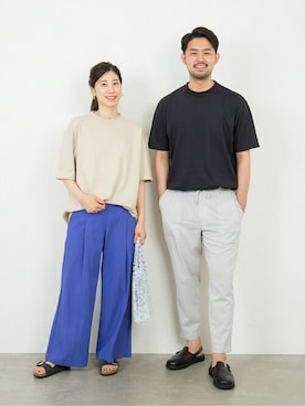 「LOOPWHEELER（ループウィラー）のアイテム」を使った、hikariさん（レディース・166cm）の夏コーディネート