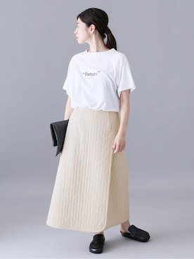 「VERMEIL par iena（ヴェルメイユパーイエナ）のアイテム（スカート）」を使った、hikariさん（レディース・166cm）の夏コーディネート