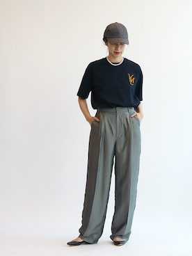 「VERMEIL par iena（ヴェルメイユパーイエナ）の【SYMPATHY OF SOUL/シンパシーオブソウル】LABO Circle Ring（シルバー）（リング）」を使った、hikariさん（レディース・166cm）の夏コーディネート