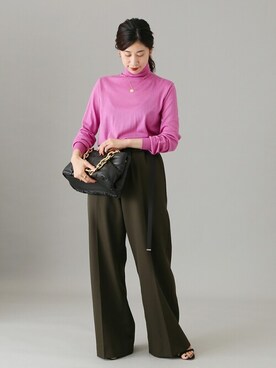 「VERMEIL par iena（ヴェルメイユパーイエナ）のアイテム（ニット/セーター）」を使った、hikariさん（レディース・166cm）の夏コーディネート