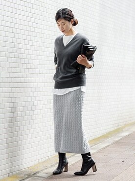 「VERMEIL par iena（ヴェルメイユパーイエナ）の【SYMPATHY OF SOUL/シンパシーオブソウル】LABO Circle Ring（シルバー）（リング）」を使った、hikariさん（レディース・166cm）の夏コーディネート