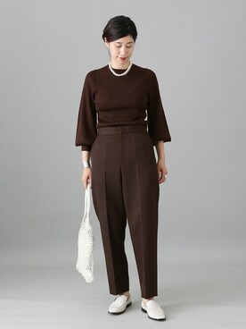 「VERMEIL par iena（ヴェルメイユパーイエナ）のアイテム（ニット/セーター）」を使った、hikariさん（レディース・166cm）の秋コーディネート